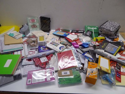 Lot 3606 - Large bag of assorted art, craft and stationery