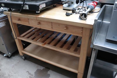 Lot 1205 - Beechwood kitchen island counter