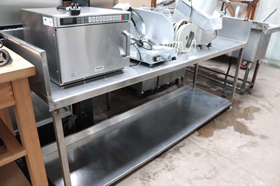 Lot 1207 - 206cm stainless steel low level custom built...