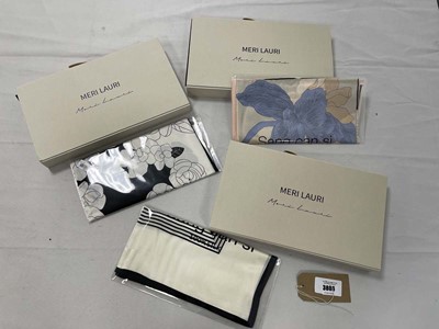 Lot 3806 - 3x Meri Lauri scarfs with boxed