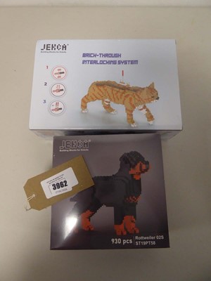 Lot 3962 - 2 x boxed and sealed Jekca animal building sets