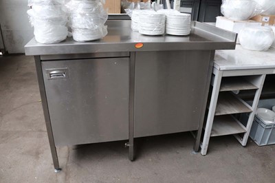 Lot 1280 - 120cm stainless steel fabricated unit with a...