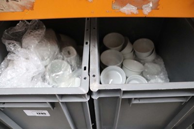 Lot 1295 - Two stacking crates containing various...