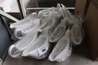 Lot 1305 - Ten Olympia white gravy boats