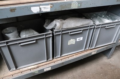 Lot 1336 - Five plastic stacking crates containing mostly...