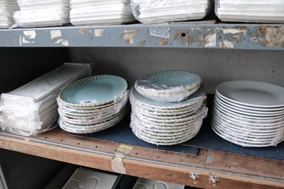 Lot 1367 - Range of shell edge blue crockery, some...
