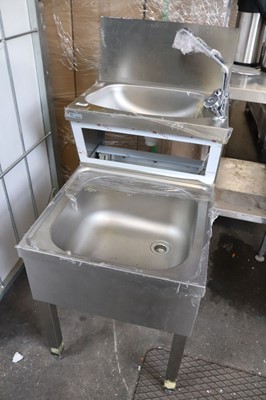 Lot 1387 - 50cm stainless steel janitor's type sink