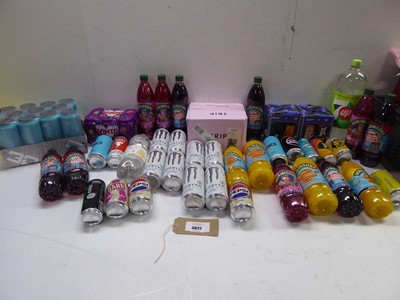 Lot 3627 - 2 large bags of drinks including Trip, Monster,...