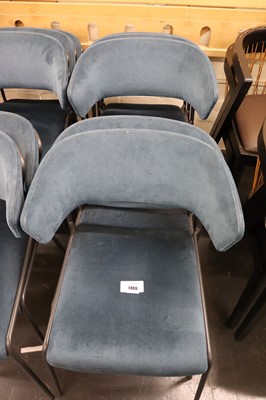 Lot 1406 - SCAB Design 5 stacking chairs finished in teal...