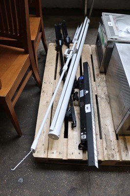 Lot 802 - LED Dream Moments lamp, two microphone stands...