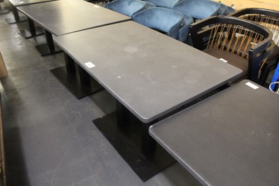 Lot 1401 - Two 110cm resin stone top dining tables with...