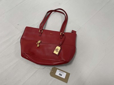 Lot 1895 - Ralph Lauren handbag in red