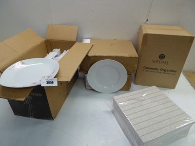 Lot 3656 - 24 piece dinner set, 12 Amazon white dinner...