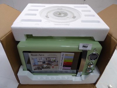 Lot 3657 - Swan Retro 20L digital microwave