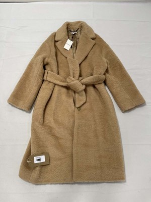 Lot 3833 - Whistles wool textured belted coat in beige...