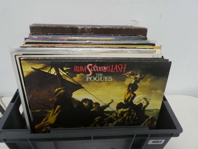 Lot 1082 - Box of 12" vinyl albums and singles incl. The...