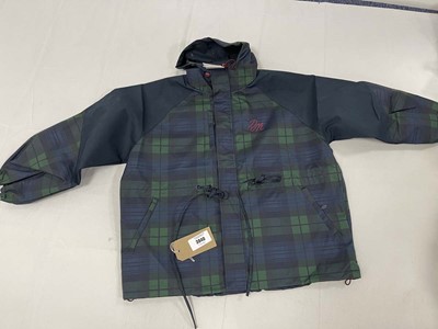 Lot 3840 - Damson Madder liu raincoat in navy check size...