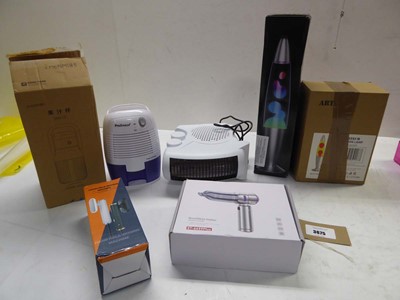 Lot 3675 - Motion lamps, fan heater, dehumidifier, hand...