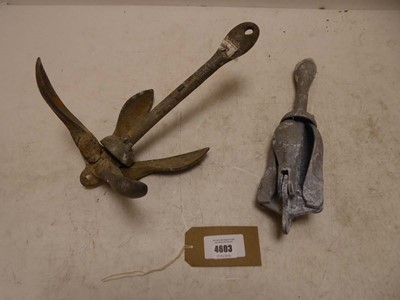 Lot 4603 - Two boat anchors