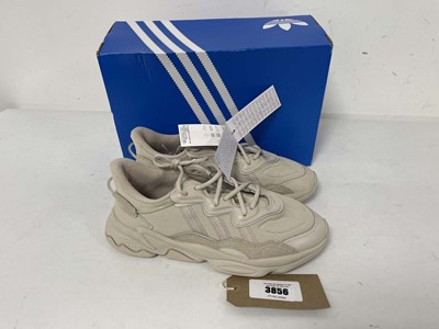 Lot 3856 - Adidas ozweego trainers in brown size UK10 -...