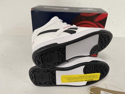 Lot 3860 - The Original Heelys X Reebok trainers in white...