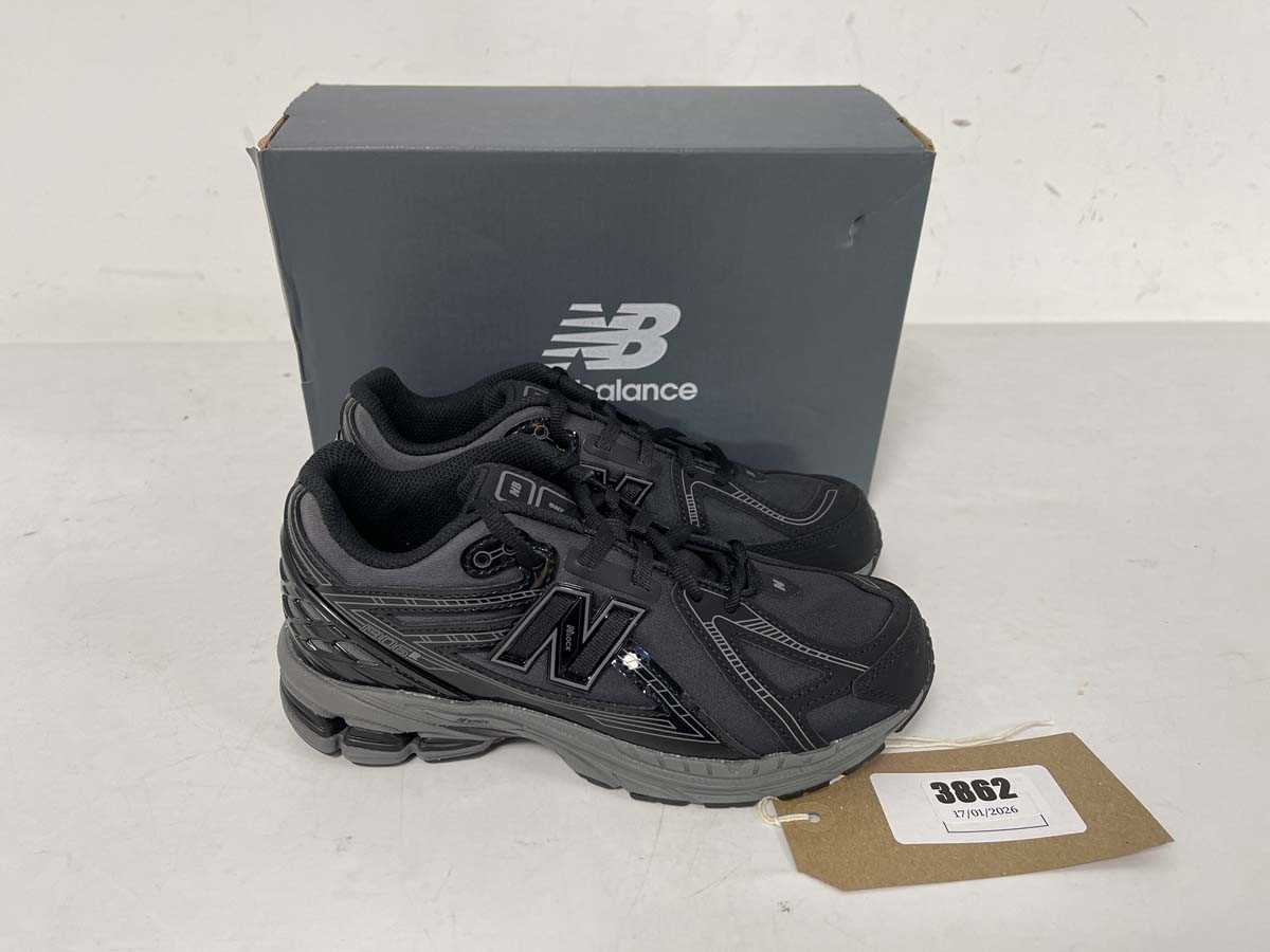 Lot 3862 - New Balance children's 1906R trainers in black...