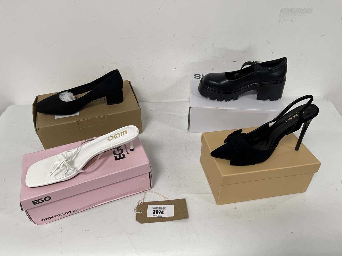 Lot 3874 - 4x Boxed pairs of high heels to include JD...
