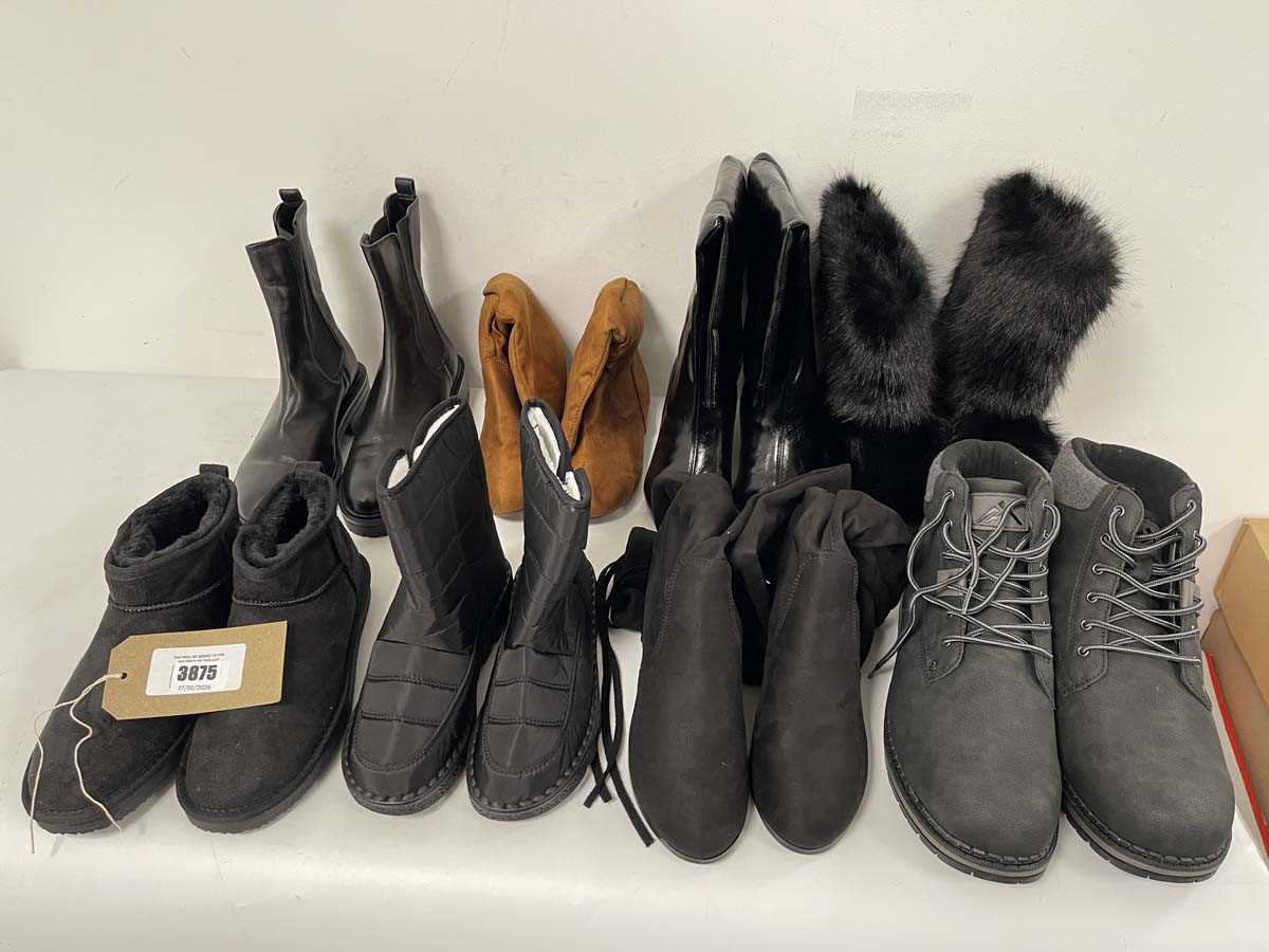 Lot 3875 - 8x Pairs of boots in various styles