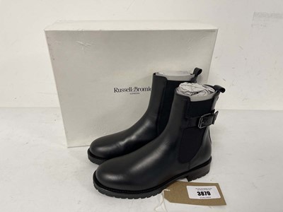 Lot 3879 - Russell & Bromley saint leather boots in black...