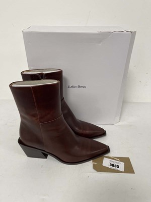 Lot 3885 - & Other Stories dark beige high heel boots...