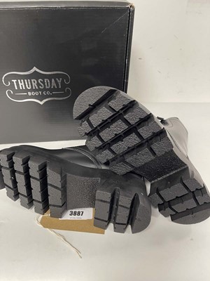 Lot 3887 - Thursday Boot Co. black dynasty boots size 9.5...