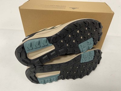 Lot 3888 - Adidas terrex anylander trainers in khaki size...