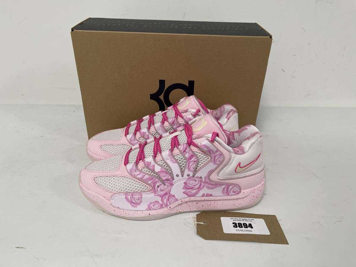Lot 3894 - Nike KD18 NRG trainers in pink size UK8 - boxed