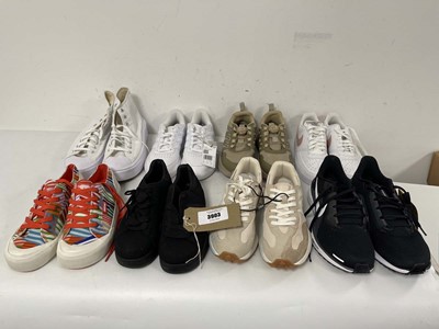 Lot 3903 - 8x Pairs of trainers in various styles to...