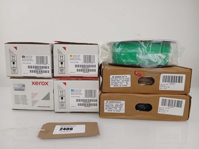 Lot 2406 - 4 Xerox C320 colour printer cartridges & 3 3D...