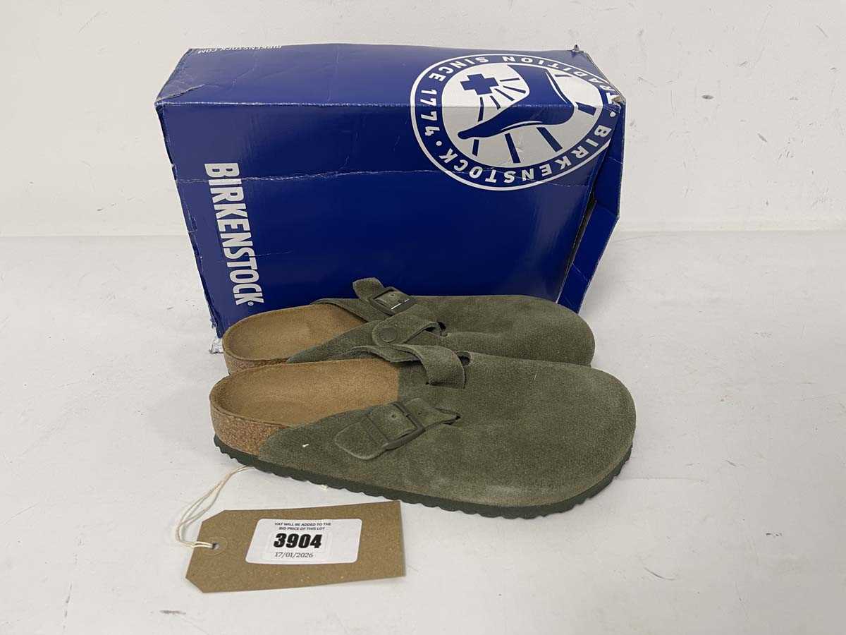 Lot 3904 - Birkenstock boston BS sandals in thyme size...