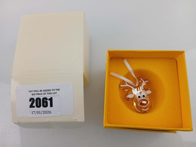 Lot 2061 - Boxed Swarovski Gingerbread Reindeer ornament