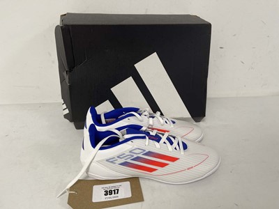 Lot 3917 - Adidas F50 club in trainers in white size UK6 -...