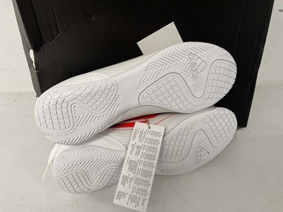 Lot 3917 - Adidas F50 club in trainers in white size UK6 -...