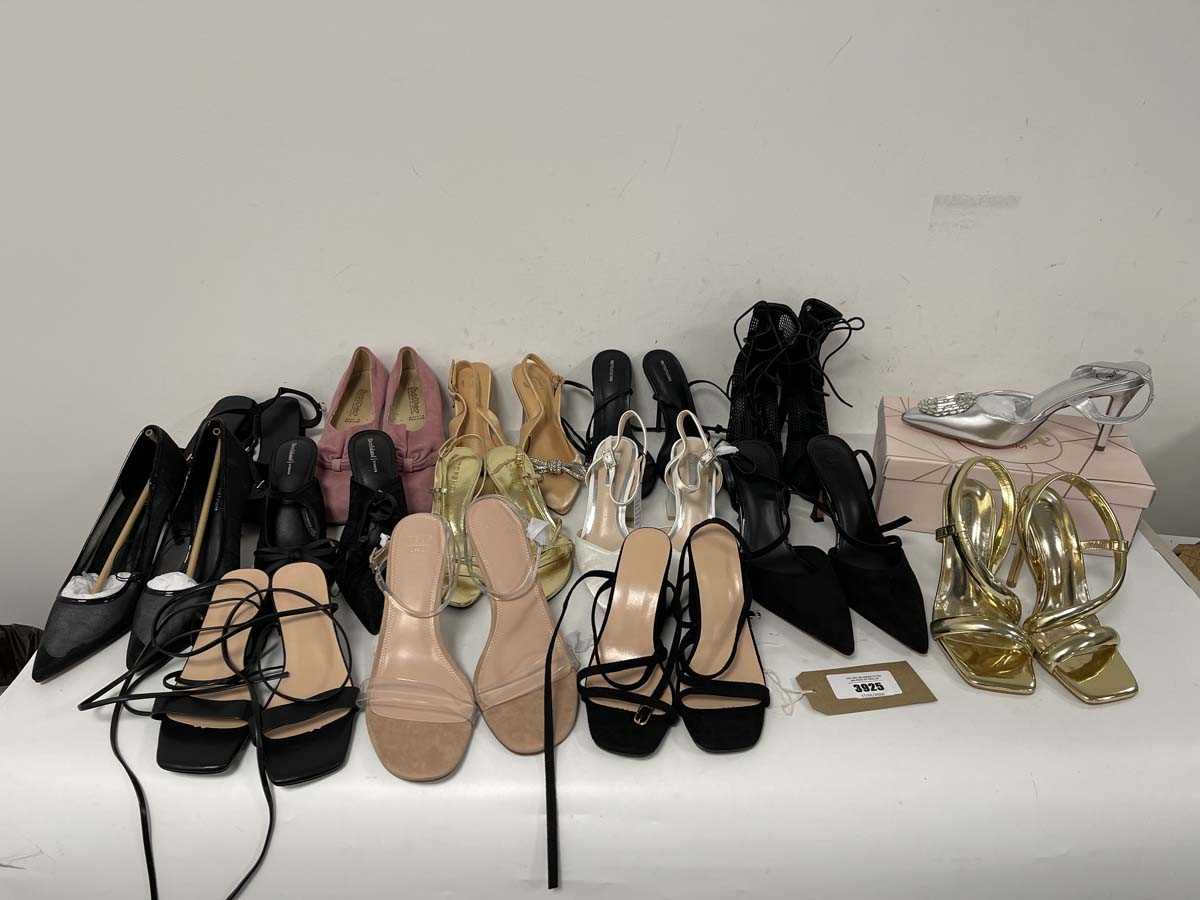 Lot 3925 - 15x Pairs of high heels in various styles to...