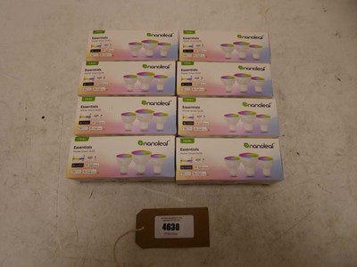 Lot 4638 - 8 boxed Nanoleaf LED smart colour light bulbs