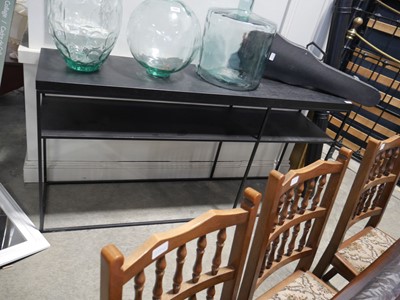 Lot 1582 - Black ash finish console table