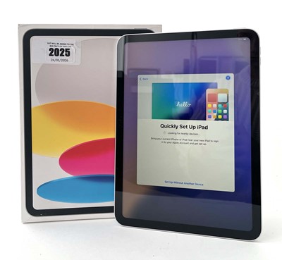 Lot iPad A16 A3354 128GB Silver with box and cable