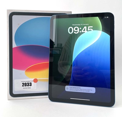 Lot iPad A16 A3354 128GB Blue with box and cable