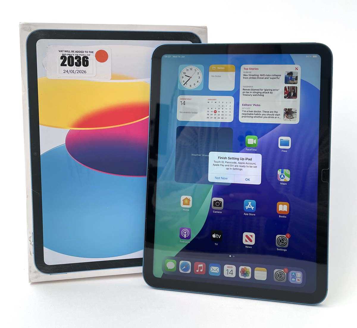 Lot iPad 10th Gen A2757 64GB Blue with box