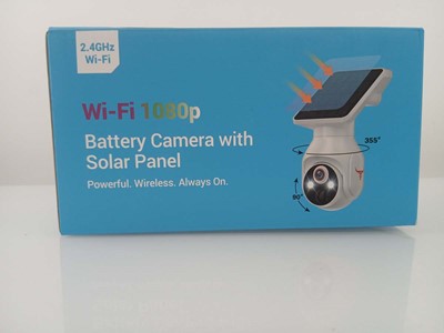 Lot 2100 - Boxed WiFi 1080p Battery Camera with solar panel