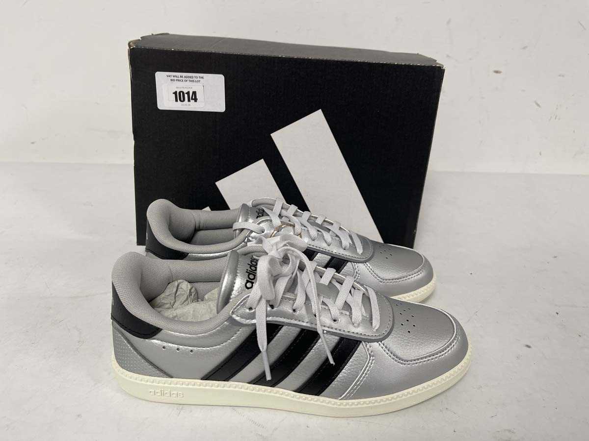 Lot Adidas breaknet sleek trainers in silver size...