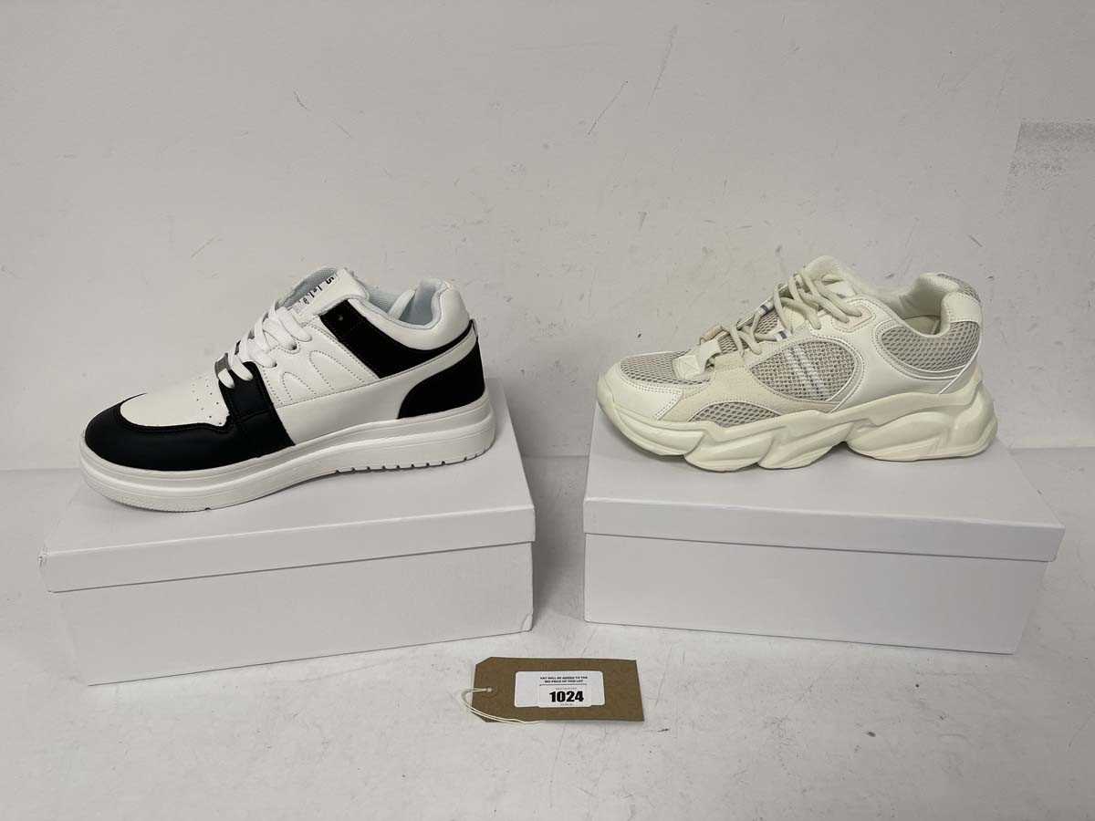 Lot 2x Boxed pairs of Conzuri trainers both size UK9