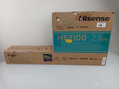 Lot 2110 - "Sealed" Boxed Hisense HS2100 2.1 Ch soundbar...