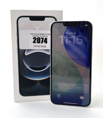 Lot iPhone 16e 128GB White with box and cable